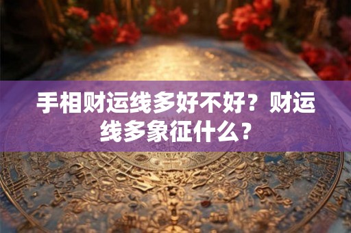 手相财运线多好不好？财运线多象征什么？