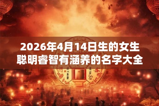 2026年4月14日生的女生聪明睿智有涵养的名字大全