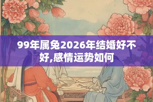 99年属兔2026年结婚好不好,感情运势如何