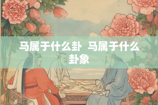 马属于什么卦  马属于什么卦象