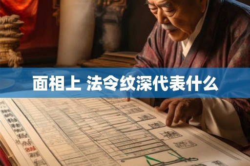 面相上 法令纹深代表什么
