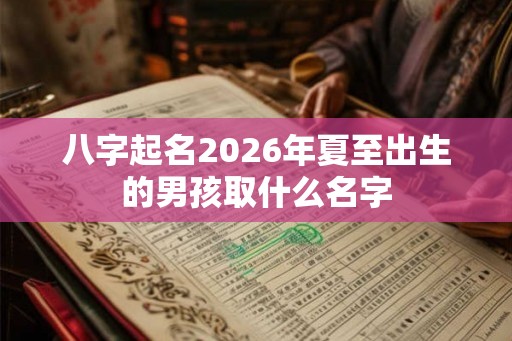 八字起名2026年夏至出生的男孩取什么名字 八字起名2026年夏至出生的男孩取什么名字
