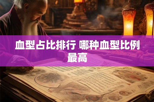 血型占比排行 哪种血型比例最高