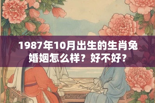 1987年10月出生的生肖兔婚姻怎么样？好不好？