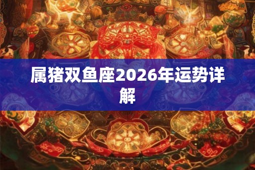 属猪双鱼座2026年运势详解 属猪双鱼座2026年运势详解