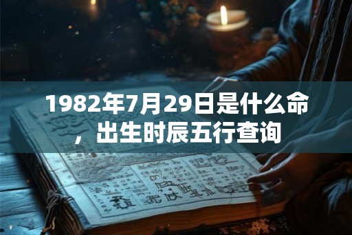 1982年7月29日是什么命,出生时辰五行查询 1982年7月29日是什么命,出生时辰五行查询