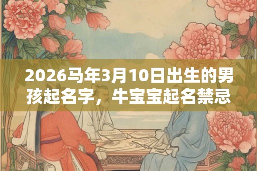 2026马年3月10日出生的男孩起名字,牛宝宝起名禁忌 2026马年3月10日出生的男孩起名字,牛宝宝起名禁忌