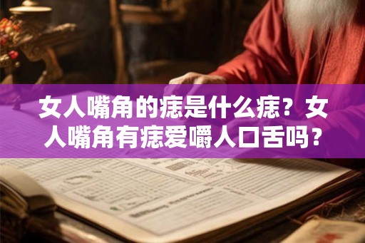 女人嘴角的痣是什么痣？女人嘴角有痣爱嚼人口舌吗？