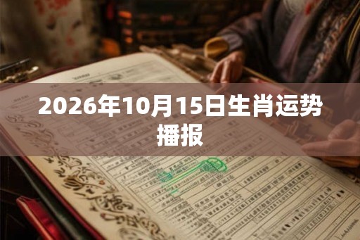2026年10月15日生肖运势播报 2026年10月15日生肖运势播报