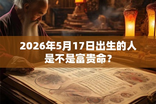 2026年5月17日出生的人是不是富贵命？
