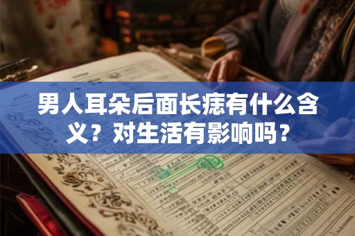 男人耳朵后面长痣有什么含义?对生活有影响吗? 男人耳朵后面长痣有什么含义?对生活有影响吗?