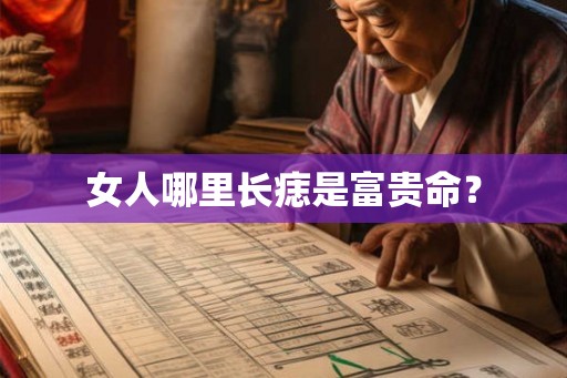 女人哪里长痣是富贵命？
