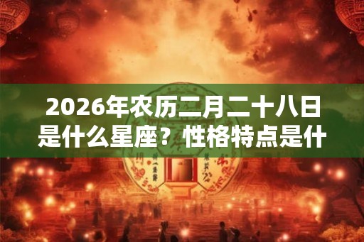 2026年农历二月二十八日是什么星座？性格特点是什么？