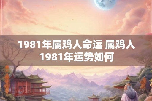1981年属鸡人命运 属鸡人1981年运势如何