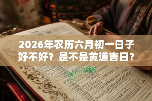 2026年农历六月初一日子好不好？是不是黄道吉日？