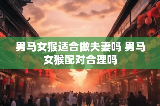 男马女猴适合做夫妻吗 男马女猴配对合理吗