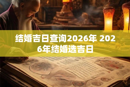 结婚吉日查询2026年 2026年结婚选吉日
