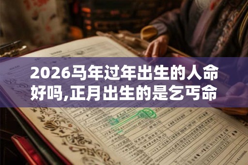 2026马年过年出生的人命好吗,正月出生的是乞丐命吗