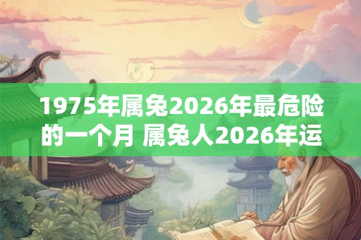 1975年属兔2026年最危险的一个月 属兔人2026年运势如何