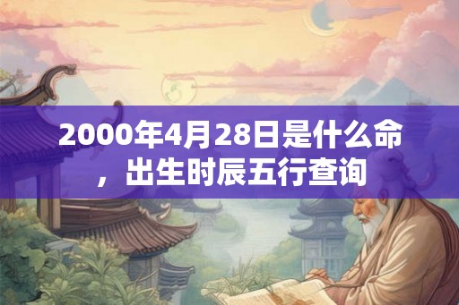2000年4月28日是什么命,出生时辰五行查询 2000年4月28日是什么命,出生时辰五行查询