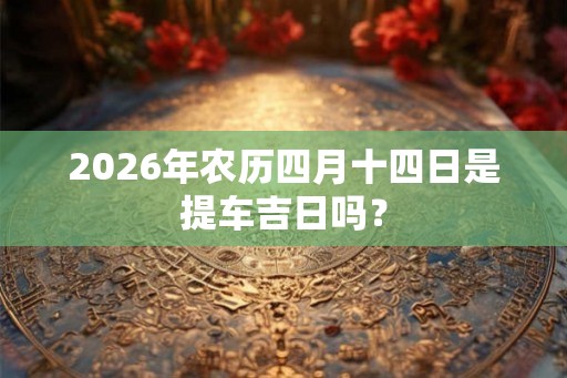2026年农历四月十四日是提车吉日吗？