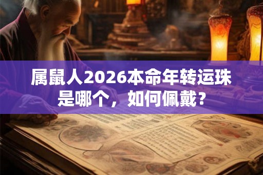 属鼠人2026本命年转运珠是哪个,如何佩戴? 属鼠人2026本命年转运珠是哪个,如何佩戴?