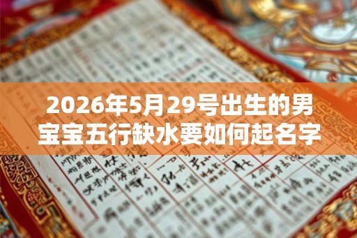 2026年5月29号出生的男宝宝五行缺水要如何起名字