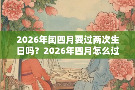 2026年闰四月要过两次生日吗？2026年四月怎么过生日？