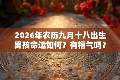 2026年农历九月十八出生男孩命运如何？有福气吗？