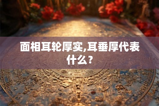 面相耳轮厚实,耳垂厚代表什么？