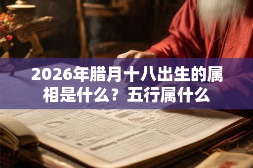 2026年腊月十八出生的属相是什么？五行属什么
