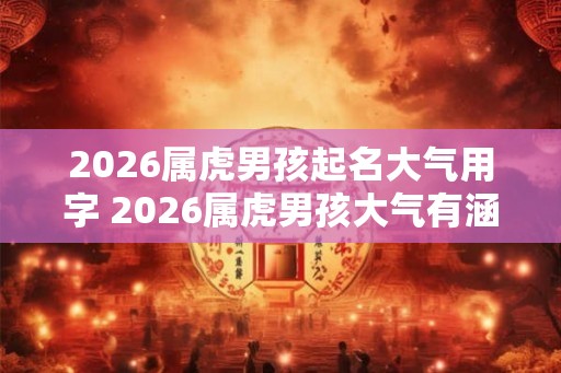 2026属虎男孩起名大气用字 2026属虎男孩大气有涵养的名字
