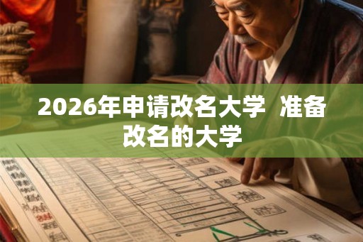 2026年申请改名大学 准备改名的大学 2026年申请改名大学 准备改名的大学