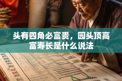 头有四角必富贵，园头顶高富寿长是什么说法