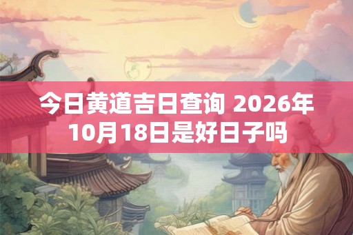今日黄道吉日查询 2026年10月18日是好日子吗