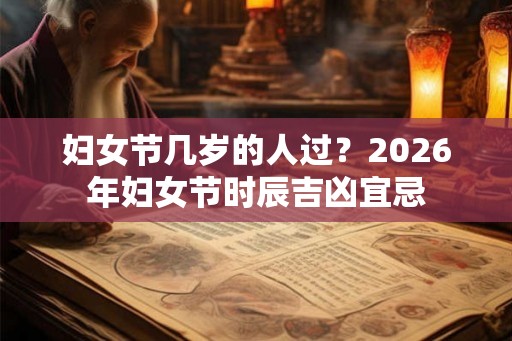 妇女节几岁的人过？2026年妇女节时辰吉凶宜忌