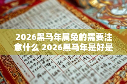 2026黑马年属兔的需要注意什么 2026黑马年是好是坏 2026黑马年属兔的需要注意什么 2026黑马年是好是坏