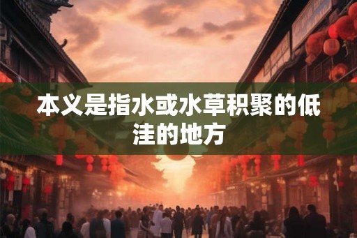 本义是指水或水草积聚的低洼的地方