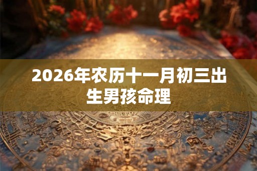 2026年农历十一月初三出生男孩命理