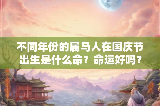 不同年份的属马人在国庆节出生是什么命？命运好吗？