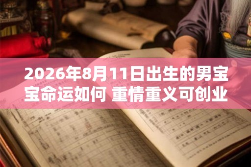 2026年8月11日出生的男宝宝命运如何 重情重义可创业