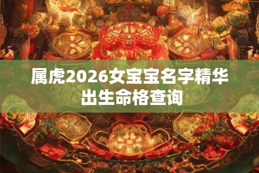 属虎2026女宝宝名字精华 出生命格查询