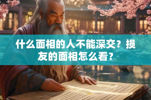 什么面相的人不能深交？损友的面相怎么看？