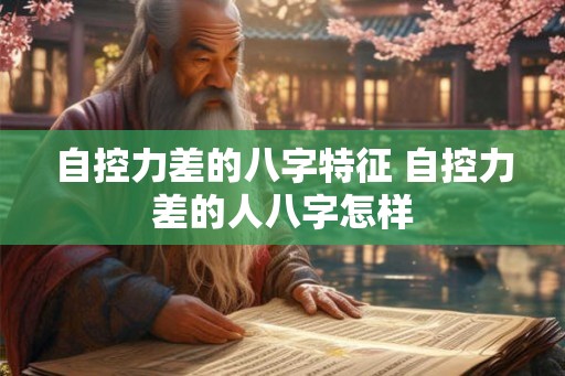 自控力差的八字特征 自控力差的人八字怎样