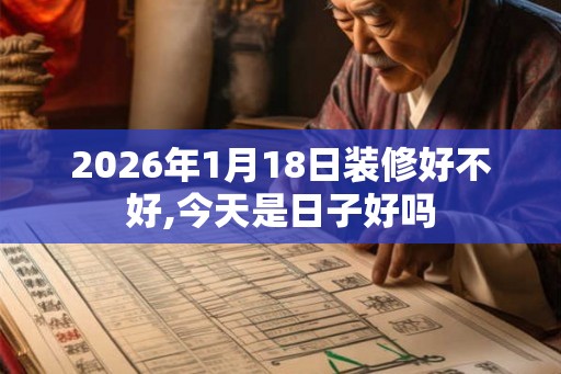 2026年1月18日装修好不好,今天是日子好吗