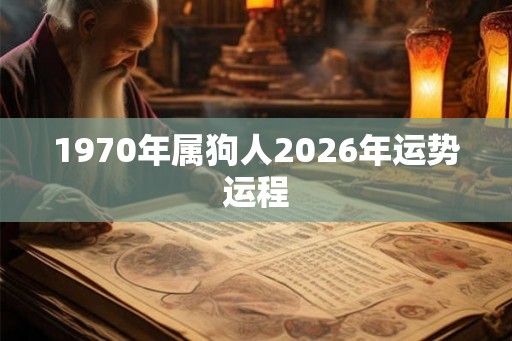 1970年属狗人2026年运势运程