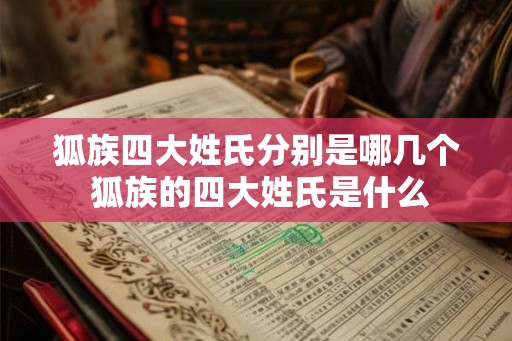 狐族四大姓氏分别是哪几个 狐族的四大姓氏是什么