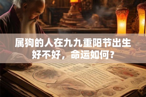 属狗的人在九九重阳节出生好不好，命运如何？