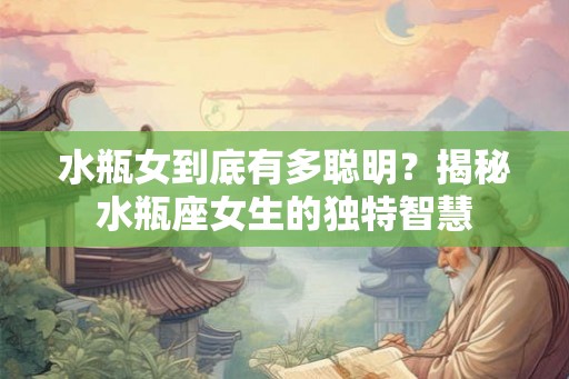 水瓶女到底有多聪明？揭秘水瓶座女生的独特智慧