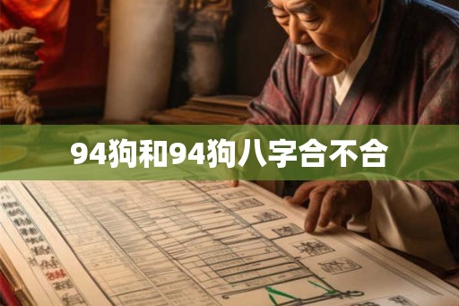 94狗和94狗八字合不合